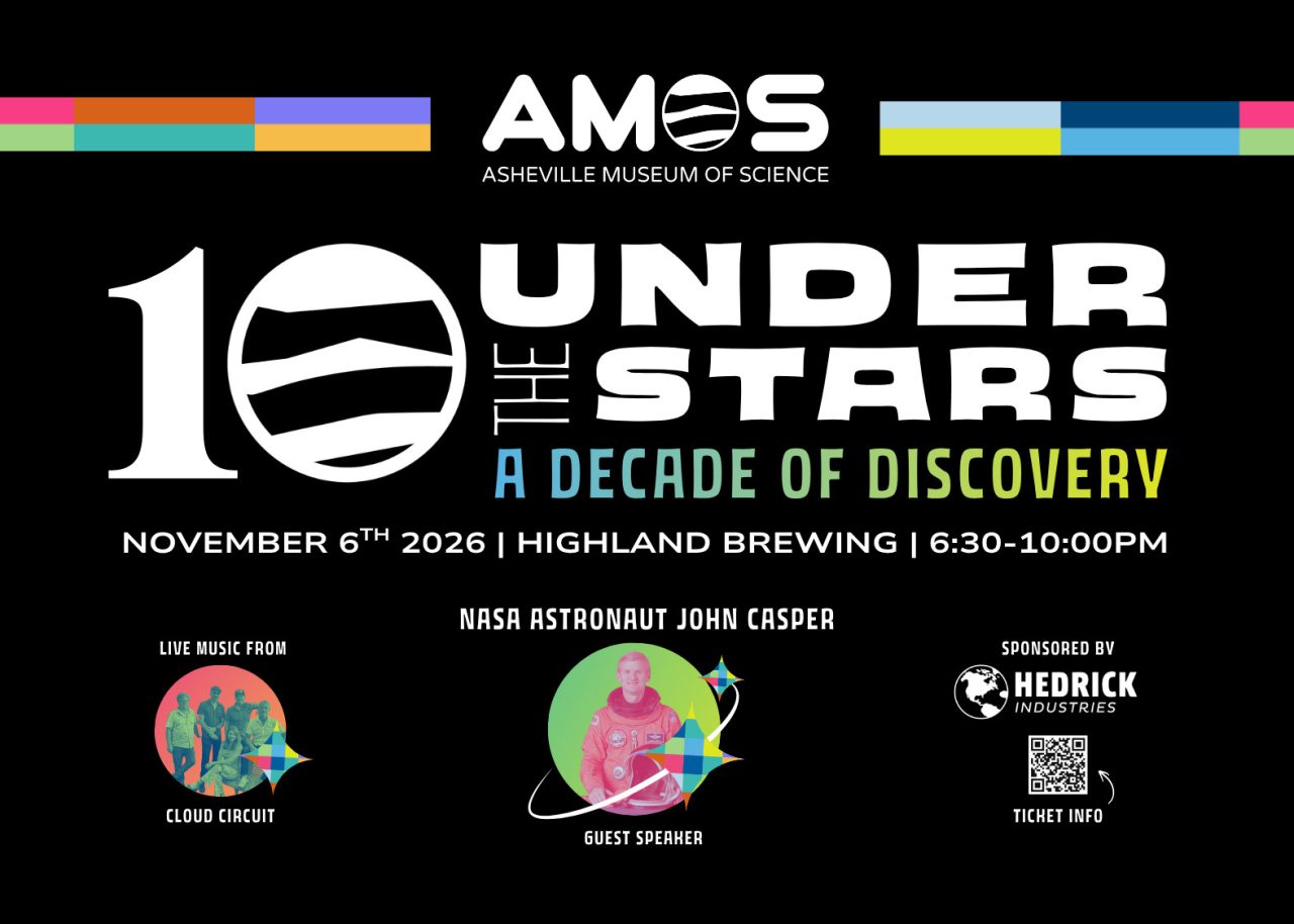 A graphic for Under the Stars 2026 with images of musical guest Cloud Circuit and Guest Presenter NASA Astronaut John Casper