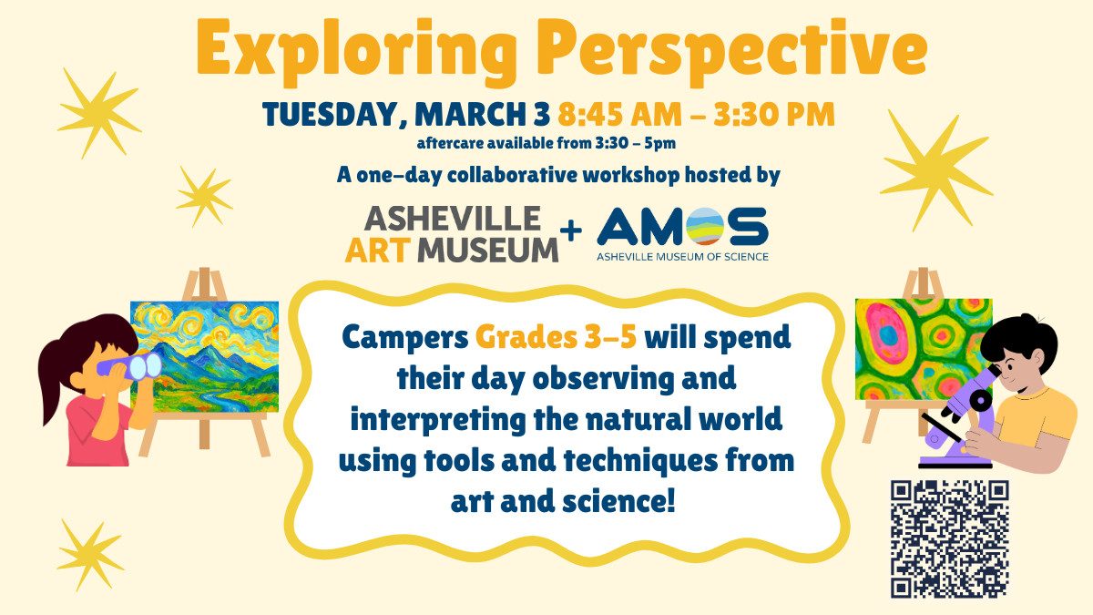 a graphic advertising the one day Art + Science One-Day Collaborative Camp on March 3