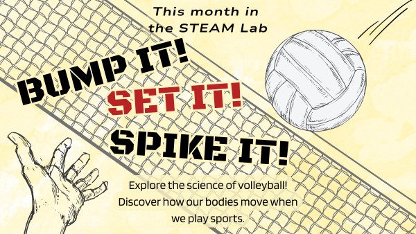 a graphic for the March 2026 STEAM Lab theme" Bump It!