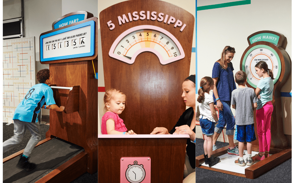 an image showing some of the parts of Measurement Rules - a scale, a treadmill, a timer!