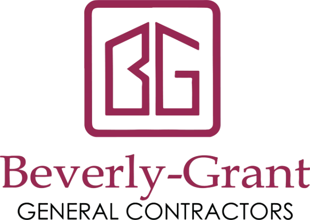 Beverly-Grant logo: a purple square with the letters BG inside and the words Beverly-Grant General Contractors below.