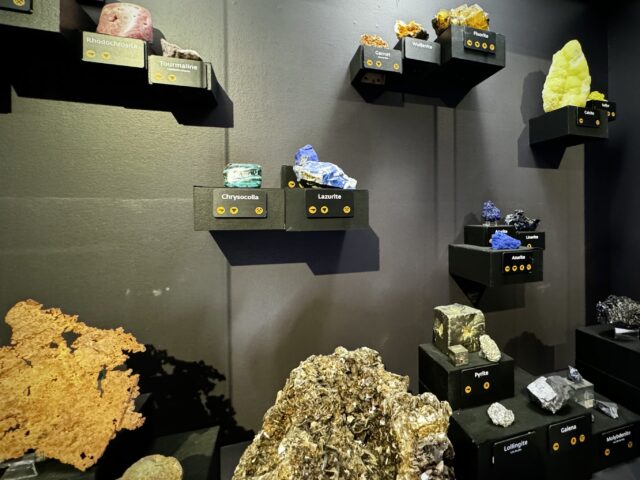 Mineral collection at AMOS.